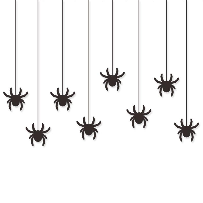 Halloween party decorations banners, ghost festival school shopping malls decorate spider charms and flags