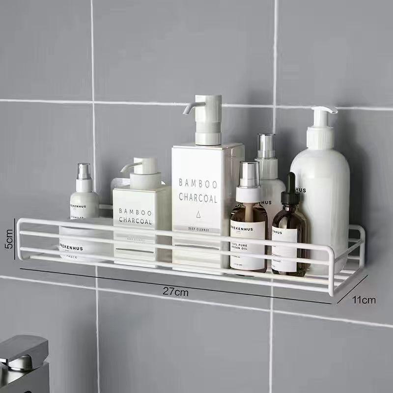 

Minimalist No-Drill Corner Shower Shelf with Hook