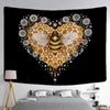 Butterfly Bee and Flowers Tapestry Office Living Room Decoration Home Wall Tapestry