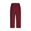 Women's Fashion Solid Color Casual Bottom Pants Button Sport Slim Seven Quarter Pants