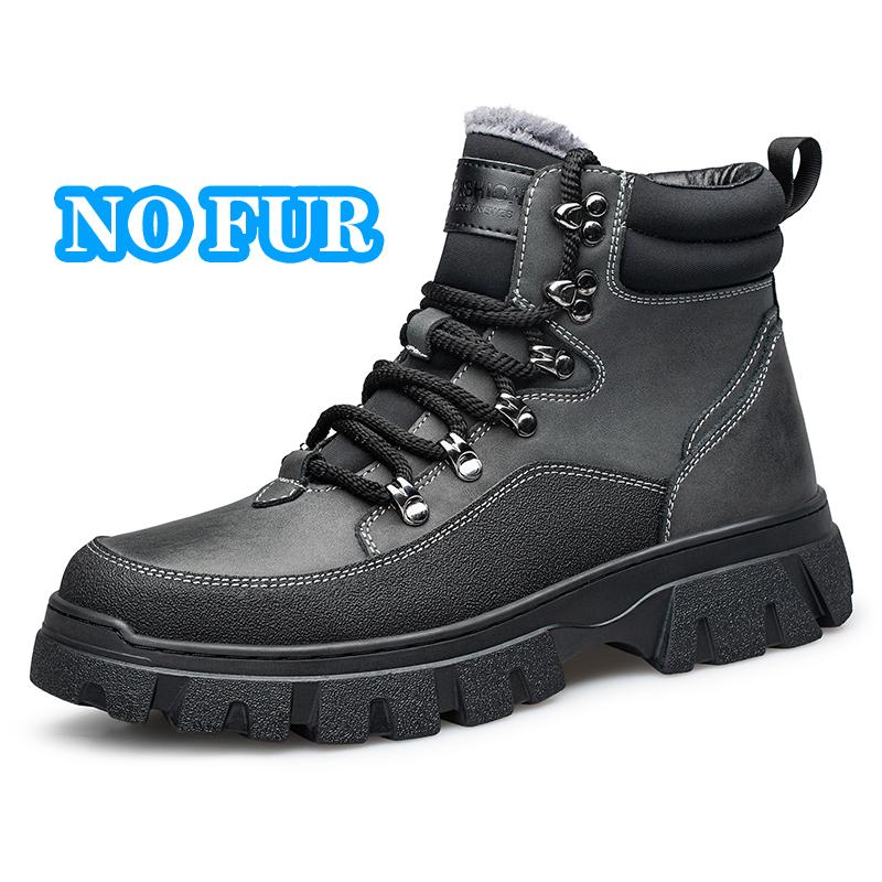 High Top Casual Walking Shoes for Men Outdoor Anti-Slip Ankle Boots Thick Sole Men Motocross Boots New Fashion Male Basic Boots