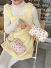 Quilted Cosmetic & Stationery Bag - Large Capacity, Cute Design for Girls
