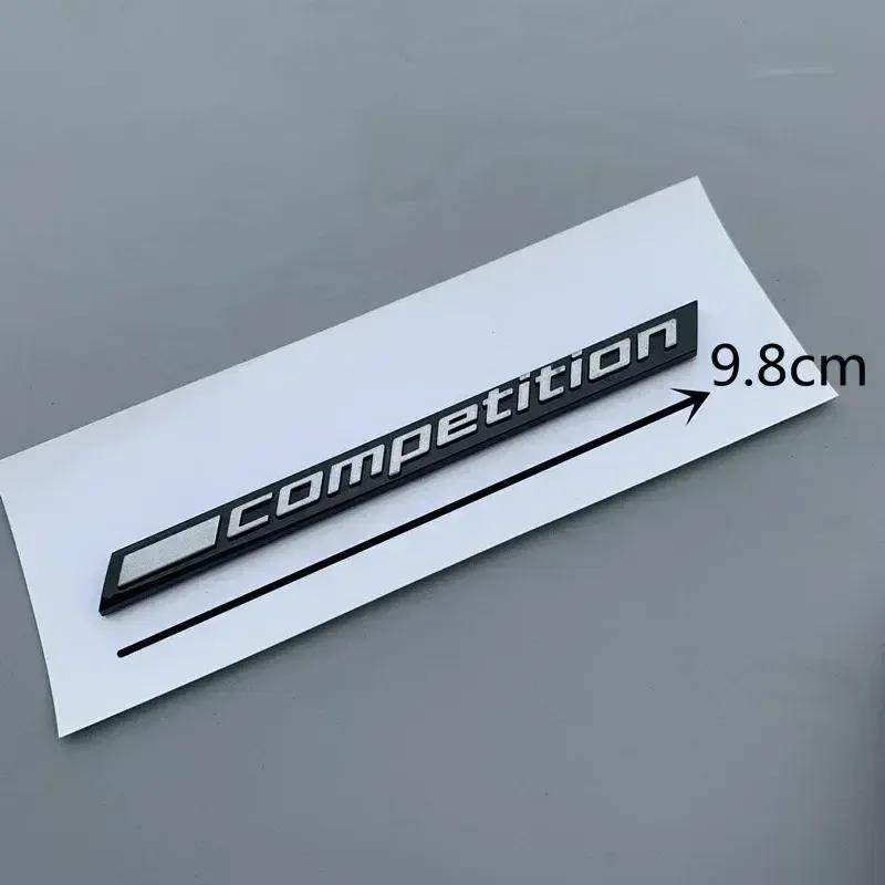 -Glossy Black COMPETITION Bar Underlined Emblem for BMW Thunder Edition M1 M2 M3 M4 M5 M6 M7 M8 X3M X4M X5M X6M Car Trunk Sticke