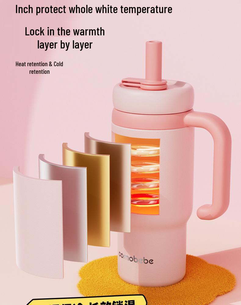 Whale Thermos Straw Cup for Kids - Fun and Easy Drinking for Home and Kindergarten