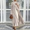 Muslim Plus Size Women's Apricot Cardigan: Sun Protection Long Robe Dress 2023