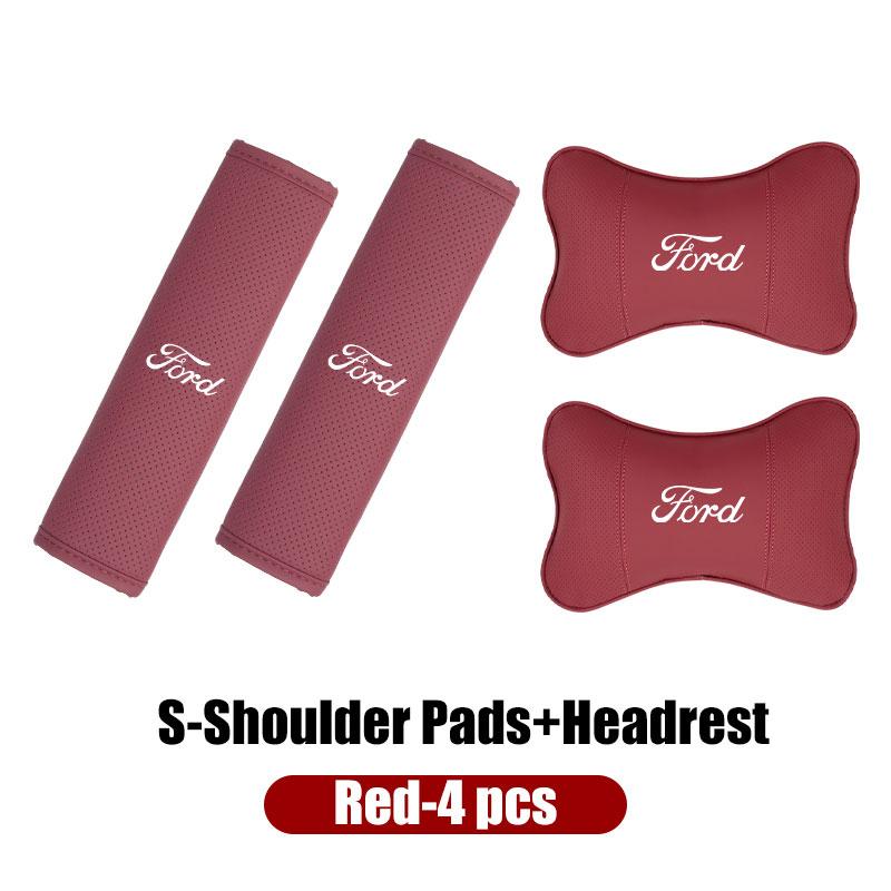 For Ford Breathable Car Headrest Pillow Seat Belt Shoulder Protector Pad Escape Ecosport Fusion Explorer Expedition Taurus
