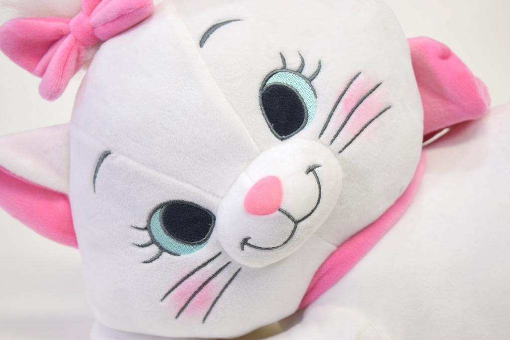 MORIPiLO Disney Polštář na tělo Aristokočky Spící M 45cm Plyšová hračka Polštář 56x24x30cm Bílý Velký Narozeninový dárek Roztomilý Měkký Disney Postava