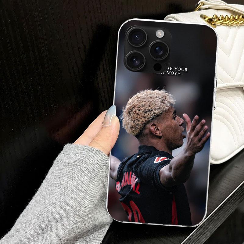 L-Lamine Y-Yamal 19 Hülle für iPhone 13 12 Mini 11 Pro Max Weiche Handyhülle X XS XR 7 SE 8 Plus 6 6S 5 5S Silikon Schwarze Capa