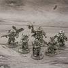 1/2Pcs Dwarf Legion Shield Axe Models Toy Figurines Miniatures Metal Copper Mens Gifts Desktop Ornaments Decoration