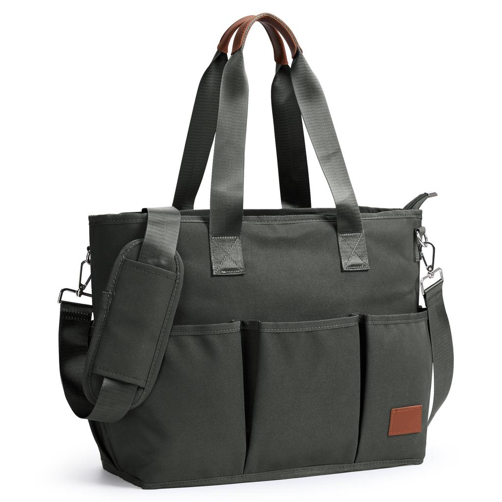 KALIDI FANCY FOREST Tote Bag, Shoulder Bag with Multiple Pockets, Multifunctional, Freestanding, Large Capacity, ShoulderCrossbody Bag, Nylon Bag for
