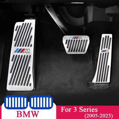 3 Pcs Brake Throttle Pedal Set for 3 Series 2005-2025 Yeas E90 F30 G20 Stainless Steel Rubber Anti-Slip Pedal Car Accessorie