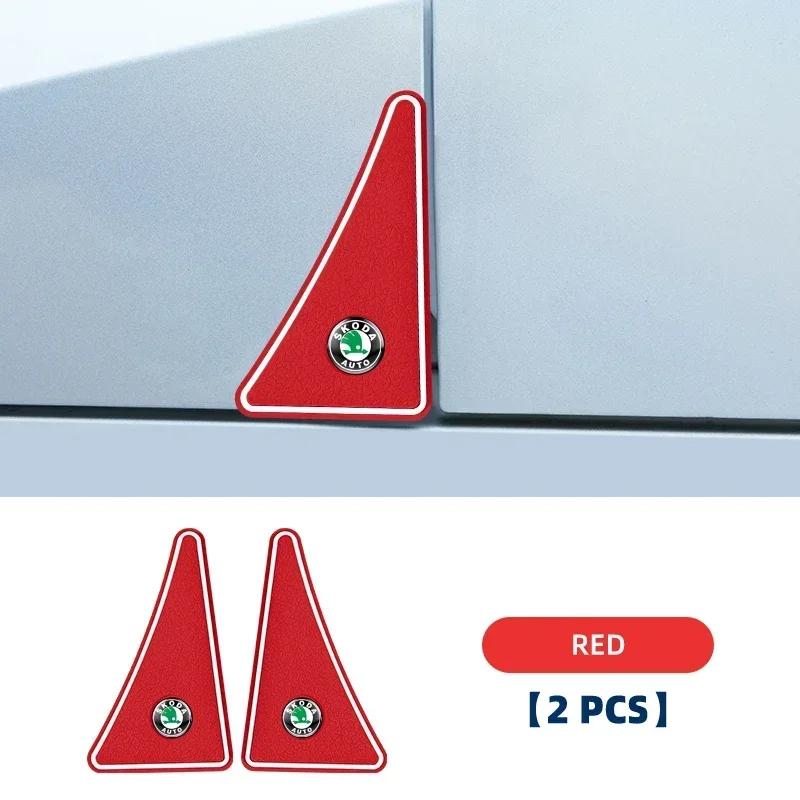 2pcs Universal Car Door Corner Covers Silicone Protector for Skoda Octavia A5 A4 Fabia Superb Rapid Mk3 Yeti Car Accessories Agu233