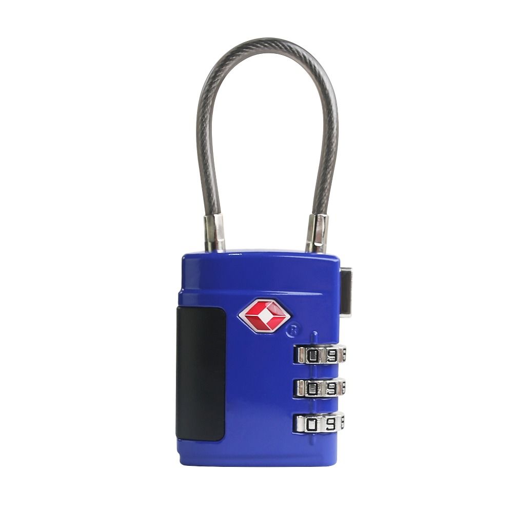 Anti-theft Customs Password Lock TSA Wire Rope Padlock Portable 3 Digit Combination Lock  Travel