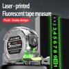 Portable Fluorescent Tape Measure Self-Locking Tape Measure 5M - Thickened Wear-resistant Drop-proof Precision JC005