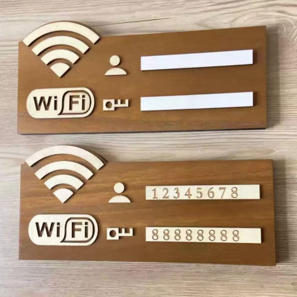Rewritable WiFi Wall Stickers Wall Mounted WiFi Signage Vintage WiFi Indicator  Home Decor