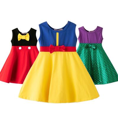 0-6months, Blue For 1-5 Years Old Kids Dress Interent Toddler Kids Baby Girls Cartoon Fox Print Sun Dress Clothes Outfits