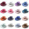 Knot Embroidered Wide Brim Hat With Polyester Wool For Spring Summer Cultural Fashion