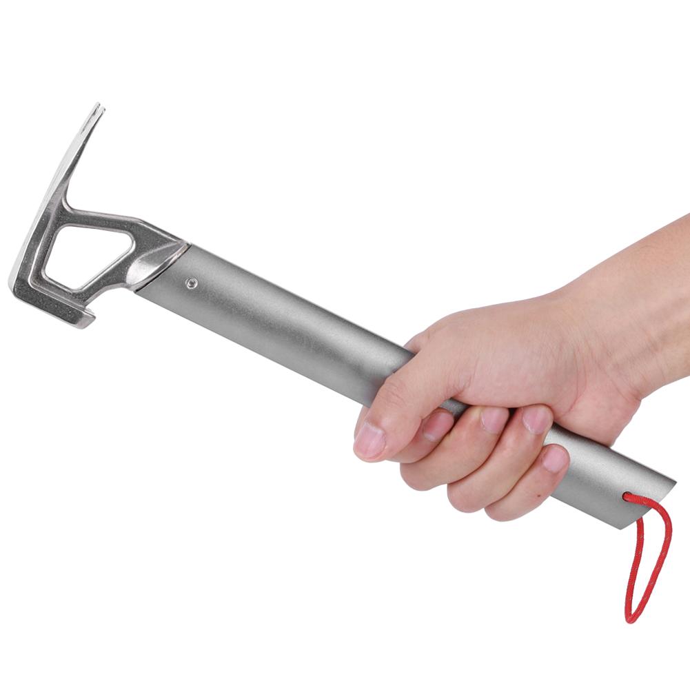 Outdoor Multifunction Stainless Steel Camping Hammer Tent Pegs Stake Nail Puller Remover