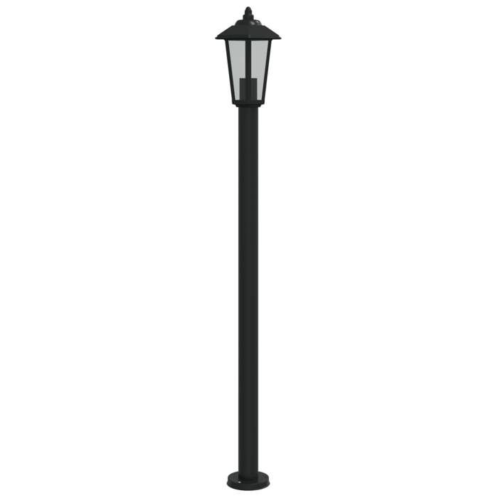 VidaXL Lampadaire d'extérieur noir 120 cm acier inoxydable, éclairage au sol d'extérieur, éclairage au sol de jardin, 4006387