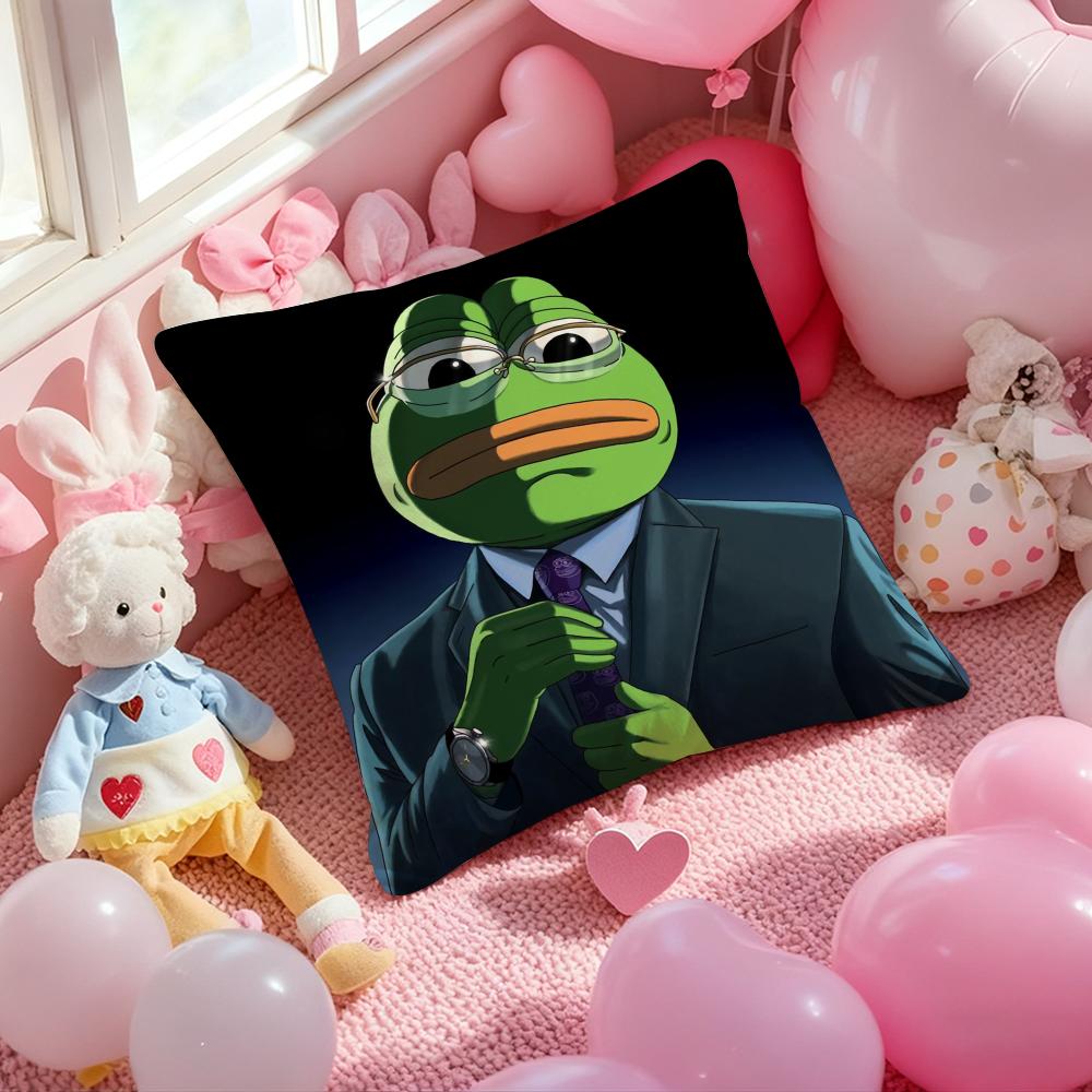 Sad Frog Pepe Cushion Cover Pattern Printed Pillowcase for Living Room Sofa Cushion Cover & Bedroom Decor