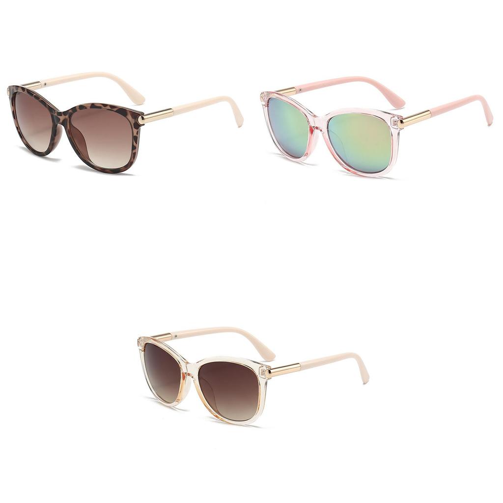 High-end Tea Color Sunglasses For Women Small Face Anti-uv European And American Style 2023 New Model