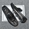 Fashion 2025 New Men Cow Leather Crocodile Grain Style Loafers High Quality Business Casual Shoes Handmade Men Genuine Leather Moccasins