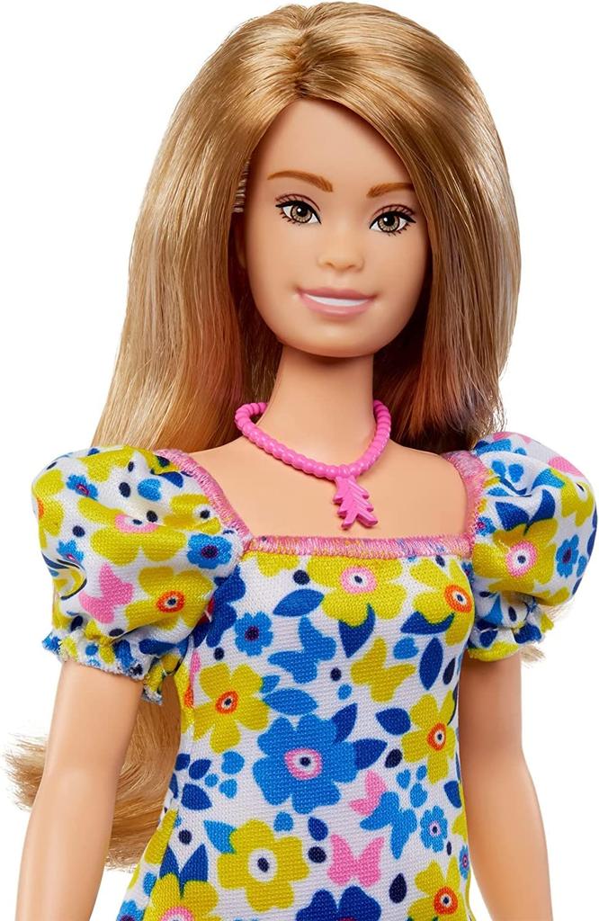 Mattel Barbie Fashionista Doll with Down Floral Made In Partnership with the National Down Syndrome Association Syndrome, Dress, [Product]