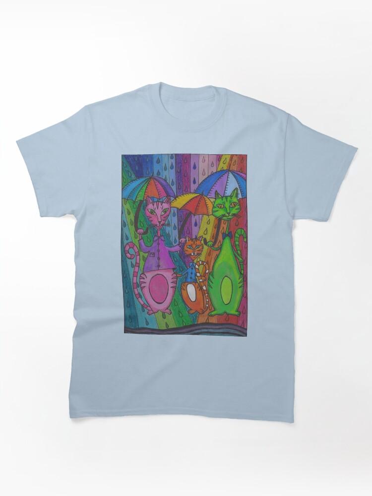 A Gathering of Cats Rainy Day Cats Classic Unisex T-Shirt