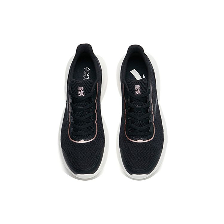 Anta Training Series Fabric Shock Absorption Non-Slip Wear-Resistant Breathable Low-Top Training Shoes Women Sneakers Black 122227702-1