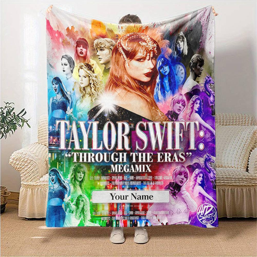 Name Custom Swift Print Flannel Blanket High Quality Warm Comfortable Cover for All Seasons Perfect for Gifts Home Decor