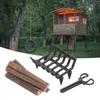 Realistic Miniature Firewood Display Set For 1/12 Scale Dollhouses Includes Rack And Fire Tongs Craft Model Decoration