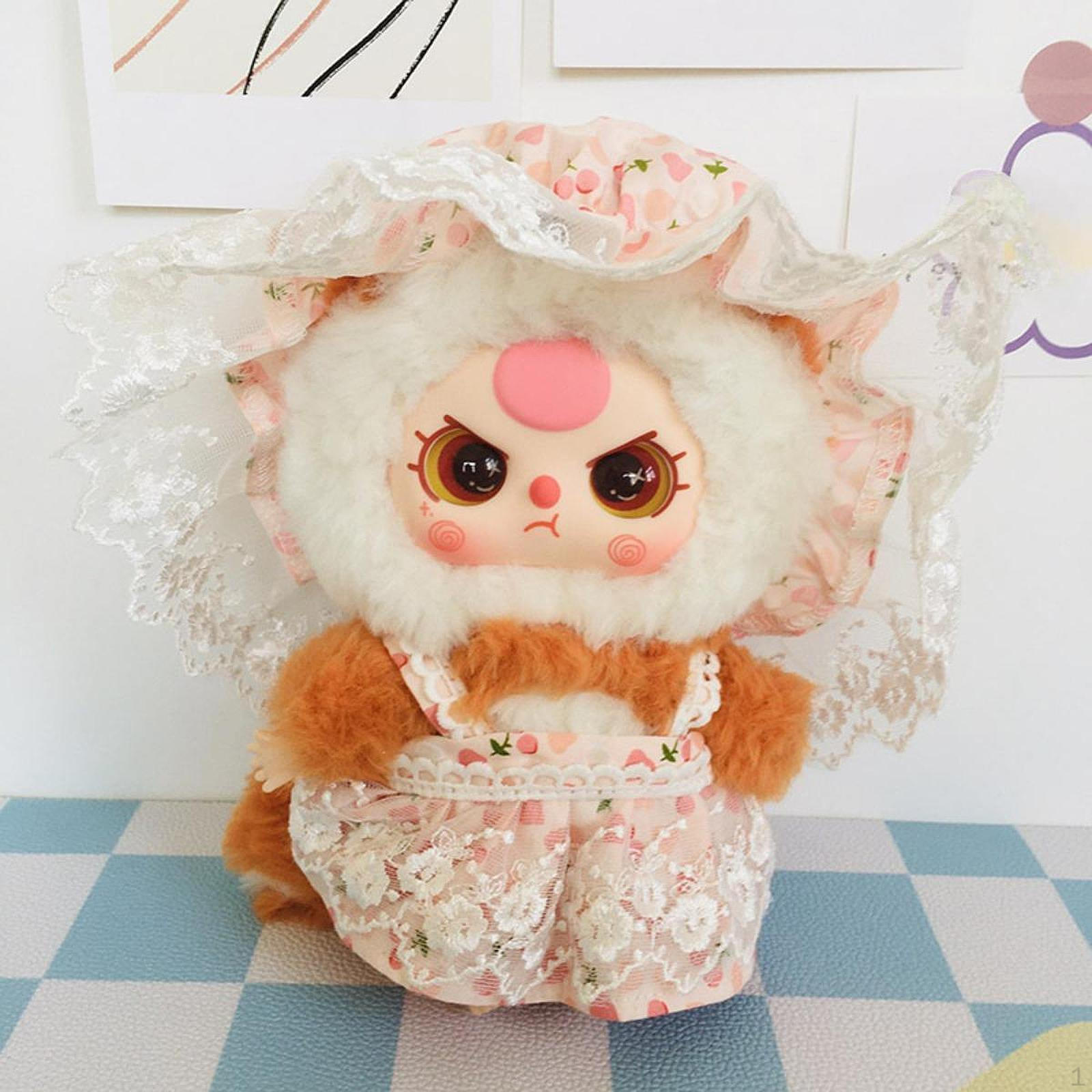 

Adorable Doll Suspender Skirt Set for 8-inch Dolls Baby hat