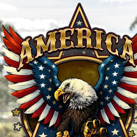 Verwijderbare raamsticker met Amerikaanse vlag (Ballad Eagle), patriottische, waterdichte, statische raamsticker voor Onafhankelijkheidsdag (4 juli), decoratie voor thuis, kantoor of winkel.