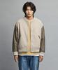 STCO Leather Sleeve Varsity Jumper_Beige (Semi-Oversized Fit)_Sjpvc53Nsd