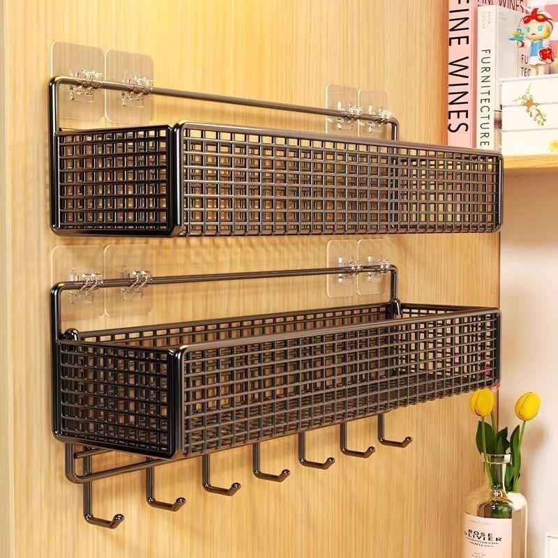 Punch-Free Wall-Mounted Bathroom Storage Shelf