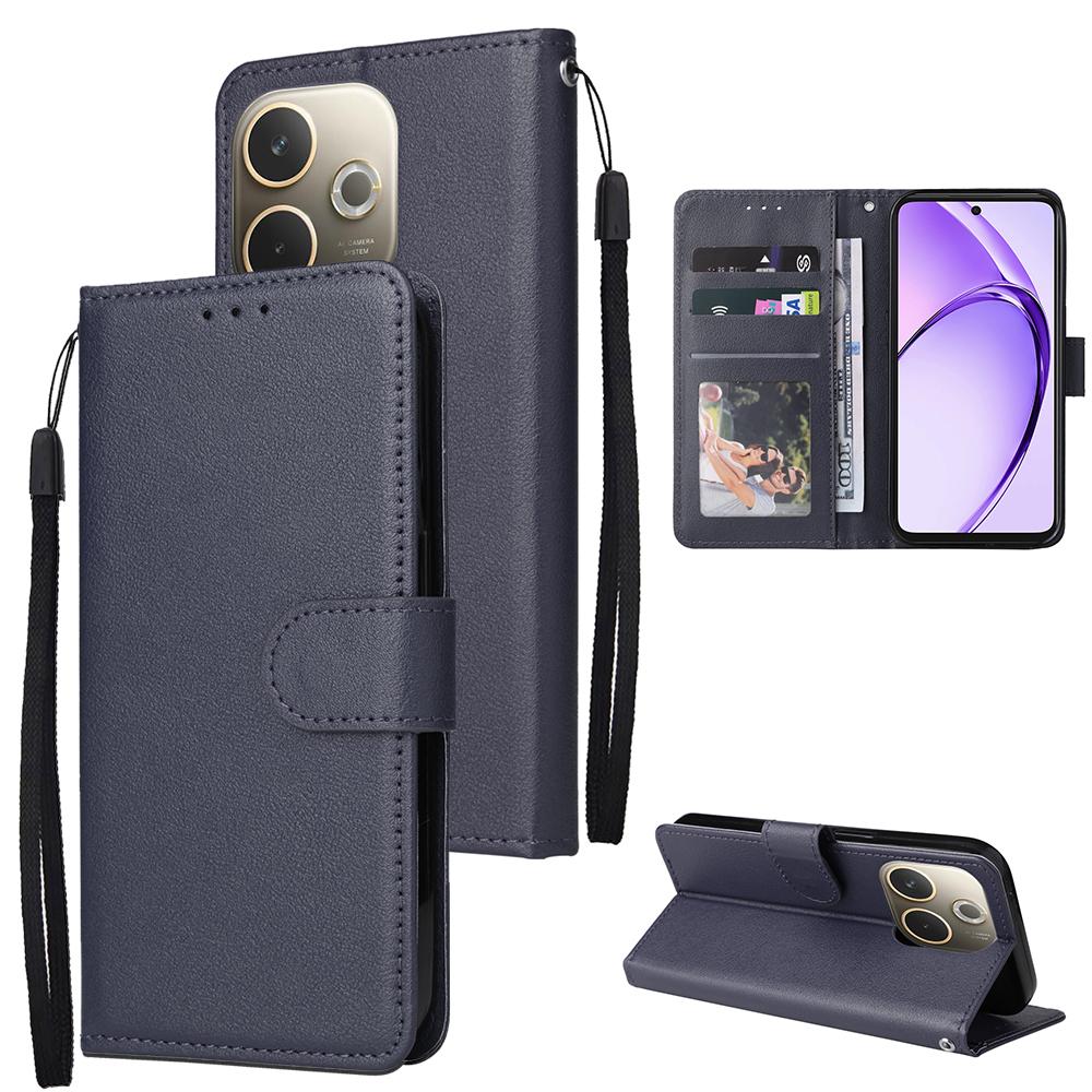 Phone Case For Oppo A5 Pro 5G (Global)/4G (Global)/A5 Energy 5G (China) , Wallet Stand View PU Leather Cover with Wrist Strap