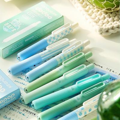 4pcs Pocket Gel Pens Set 0.5mm Ballpoint Smooth Black Ink for Office And School Writing