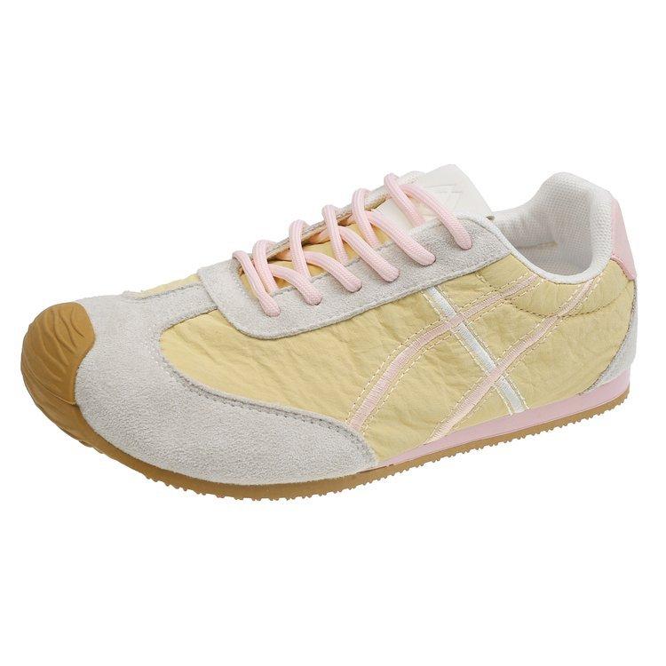 Ballet training shoes women's 2025 spring new flat-soled retro ugly cute color matching Forrest Gump shoes soft-soled casual sports shoes