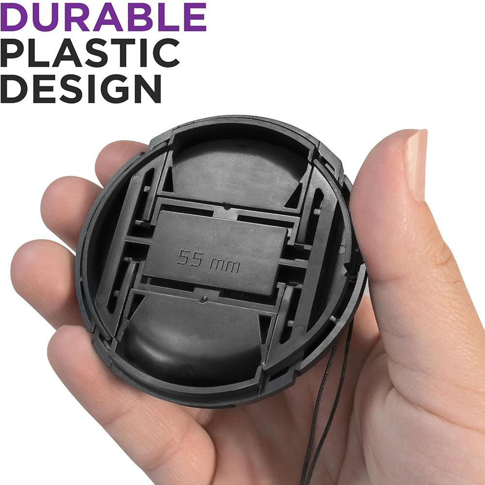 10 Pcs 55mm Snap-On Lens Cap for Canon Nikon Sony Pentax Fujifilm Lense