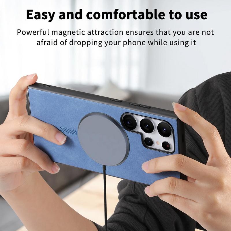 Для Samsung S24 Ultra S23 FE A55 A54 A35 A34 A25 A15 A14 5G Роскошный винтажный кожаный — фото 6