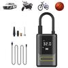 Tragbarer Fahrrad-/Motorrad-Reifenfüller, Mehrzweck-Mini-Luftpumpe mit 150 PSI, USB-Typ C, wiederaufladbar, 4000 mA, Reifenluftkompressor