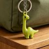 Dinosaur Keychain Alloy Material Durable Electroplated Cute Long Neck Brachiosaurus Charm for Keys Bags Kids Adults Gift in Phantom Green Colors