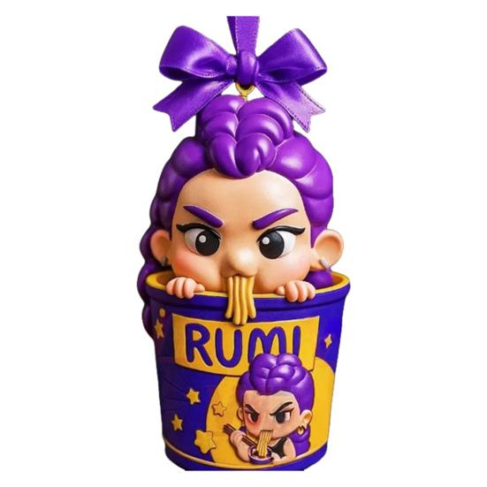 Anime K-Pop Acrylic Charm Demon Slayer Ramen Bowl Christmas Ornament Decorative