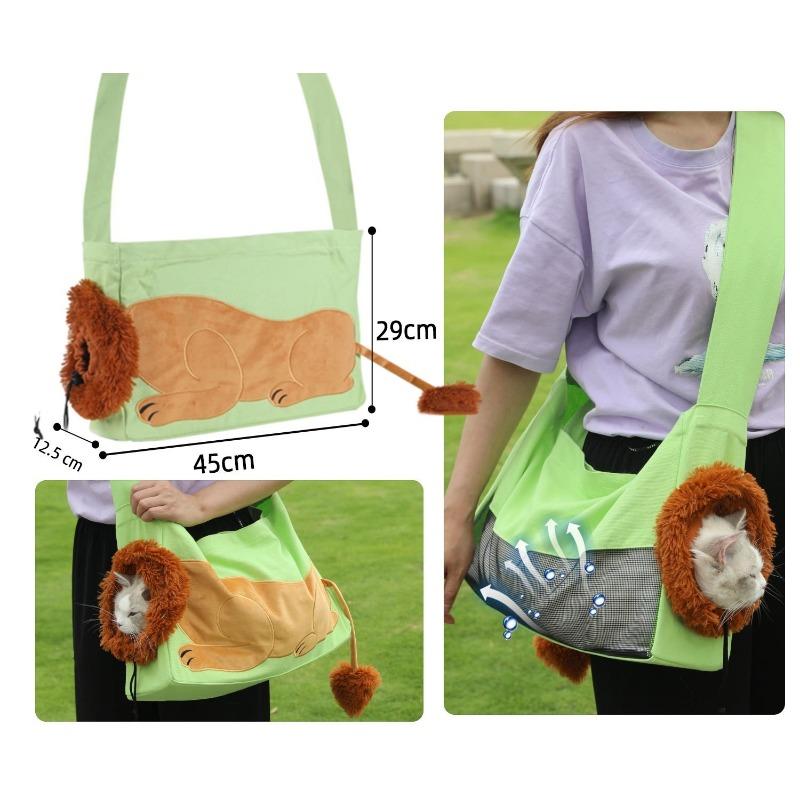 Pet Bag Creative Animal Style Pet Handbag Cat Puppy Crossbody Bag Shoulder Bag Universal Comfortable and Breathable Convenient