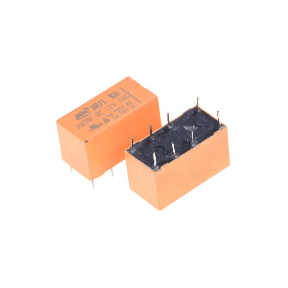 10PCS HK19F-DC 24V-SHG DC 24V Coil DPDT 8 Pins 2NO 2NC PCB Mini Power Relay