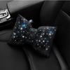Rhinestone Crystal Bow Car Headrest Bling Neck Rest Crystal Bowknot Car Neck Pillow Ergonomic Multifunctional