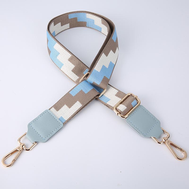 New Fashion Personalized Square Ethnic Style Bag Strap 38mm Adjustable Shoulder Strap Woven Polyester Bag Shoulder Strap
