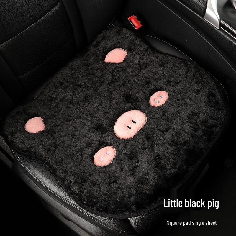 Car Seat Cushion - Thick Plush Winter Rear Seat Cover, Warm & Cute Design
