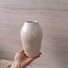 Elegant White Ceramic Vase: Nordic Wabi-Sabi Design for Living Room or Dining Table Decor
