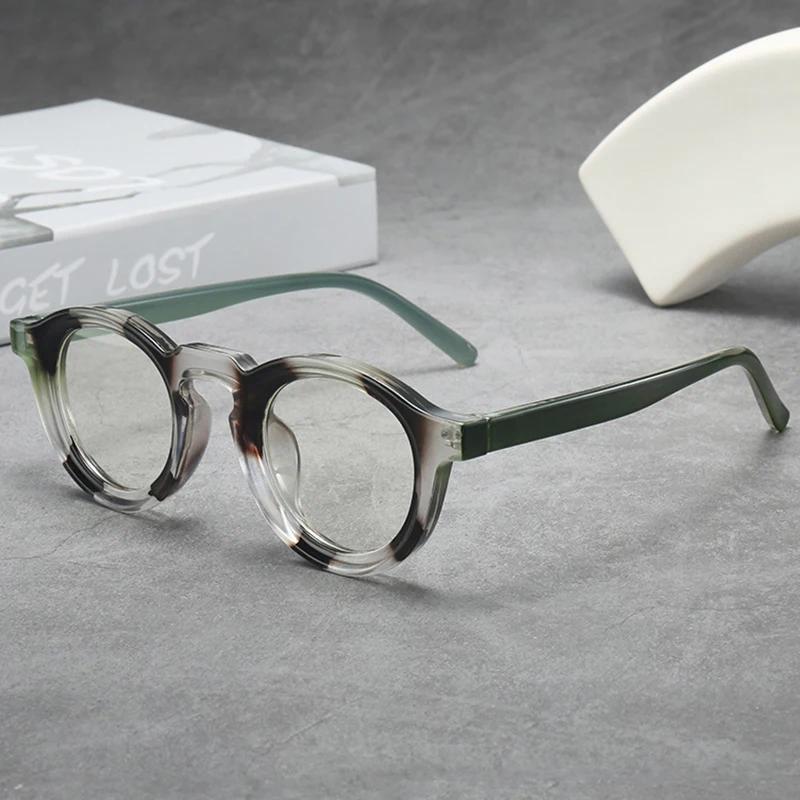 

Классическая ретро оправа для очков Мужская Женская Сверхлегкая Круглая Маленькая Оправа Защита от Синего Света Прозрачные Линзы Очки